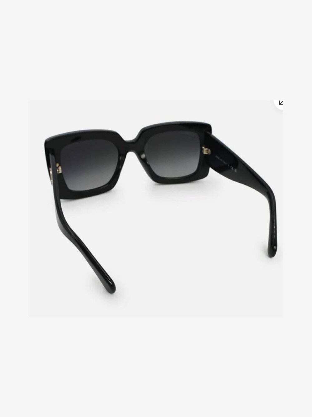 Chanel CH5435 Rectangle Sunglasses Black Frame Gray Gradient Lens - Picture 3 of 10
